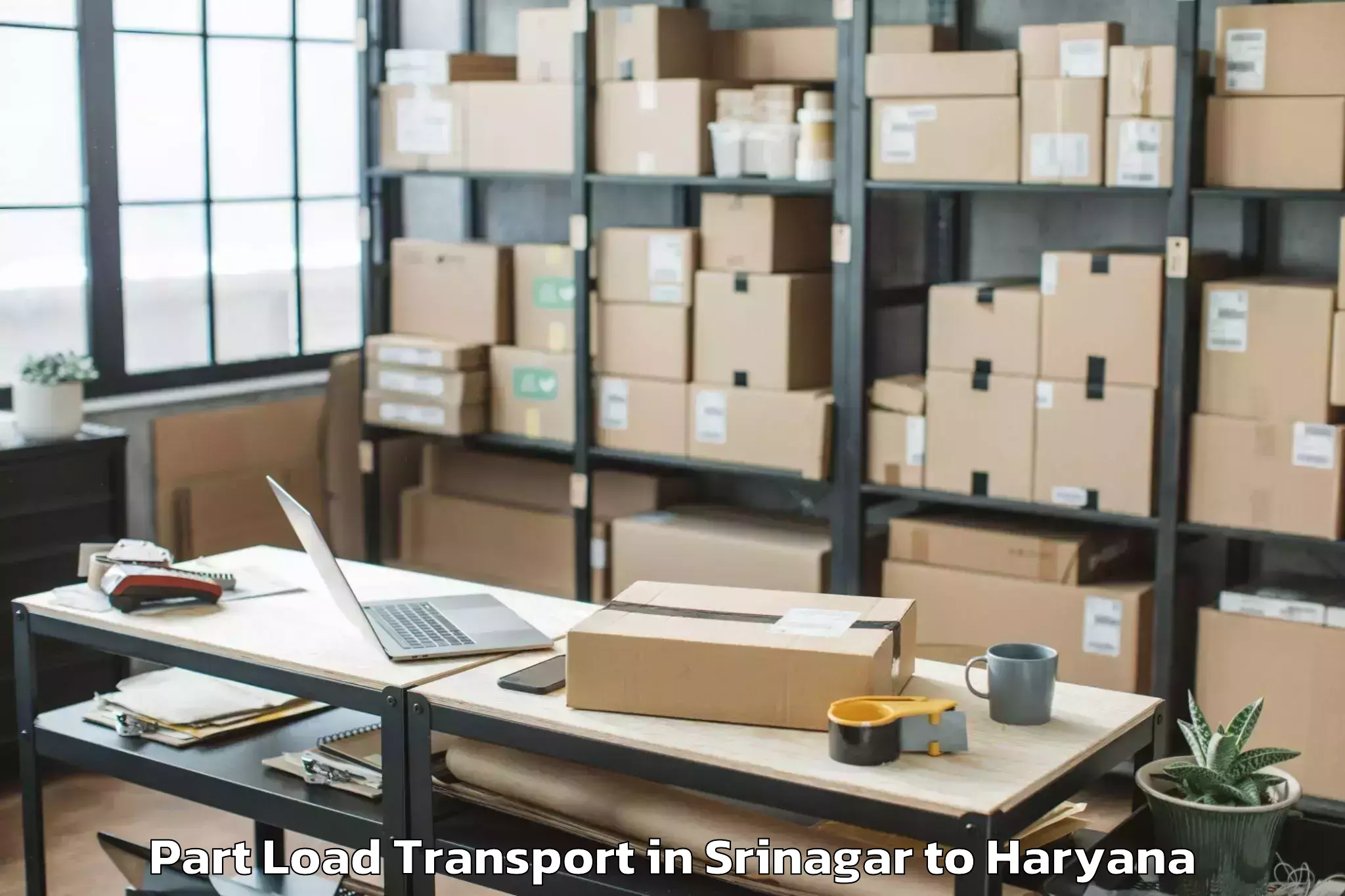 Book Srinagar to Kishora Part Load Transport Online